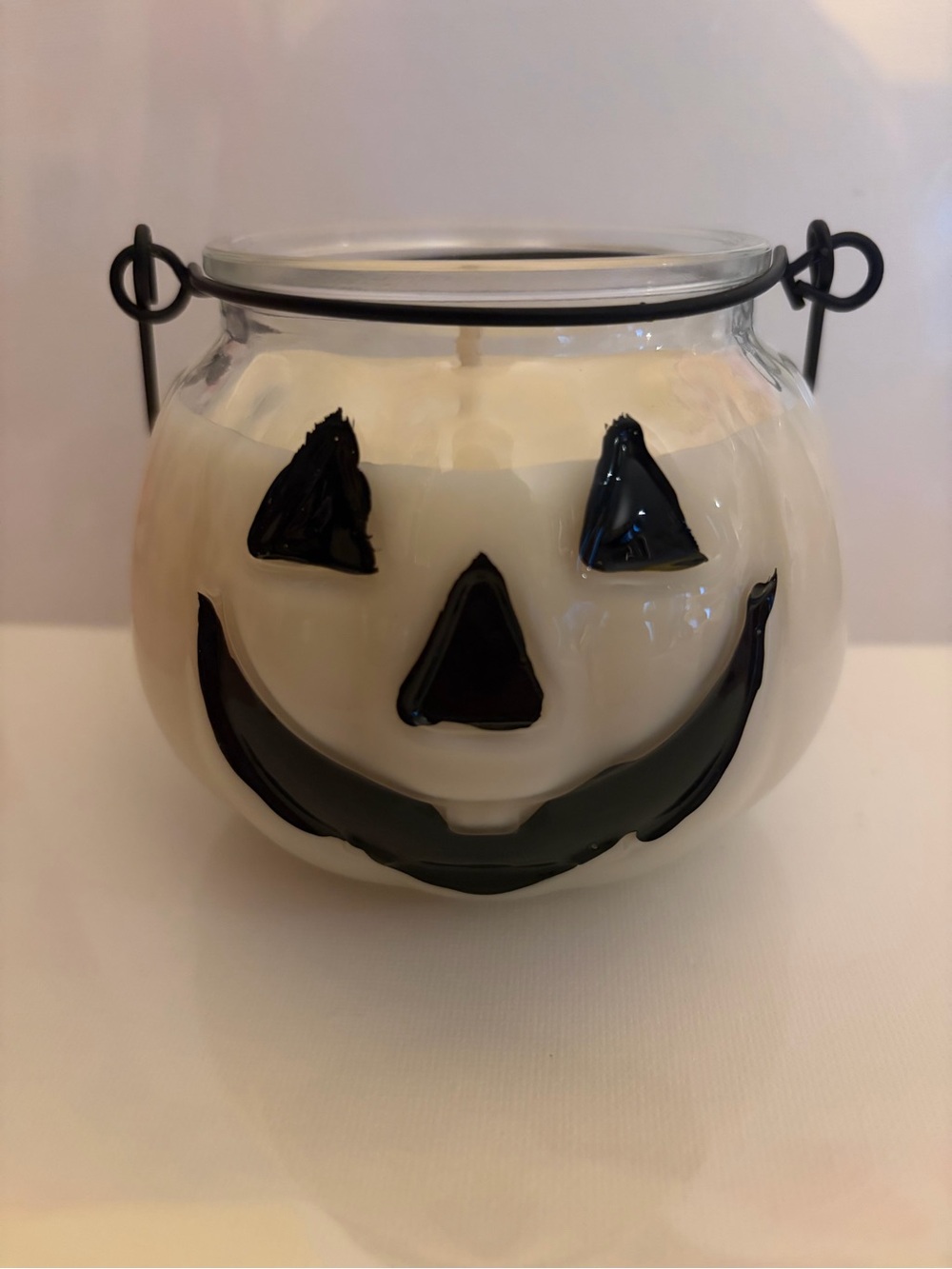 Jack-O'-Lantern Glass Candle - Fall Farmhouse scent handmade 12 Oz